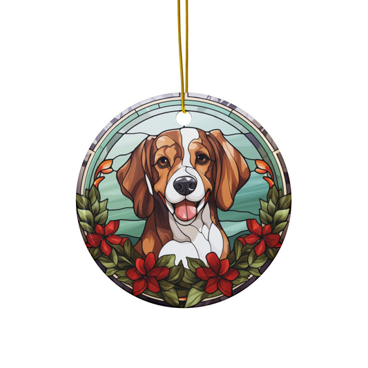 Christmas Dog Ceramic Ornament         Item #9931866