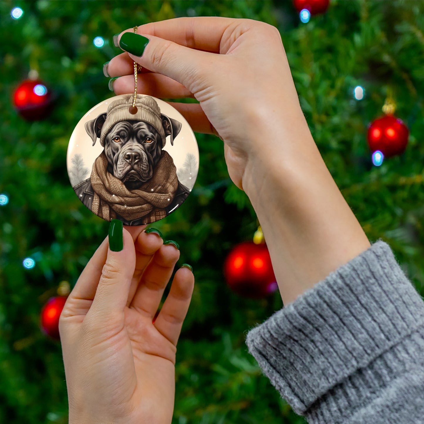 Dog Ceramic Disc Ornament             Item #5962116