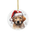 Christmas Dog Ceramic Disc Ornament             Item #4557029