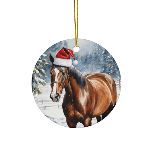 Ceramic Ornament - Horse Christmas      Item #7198505