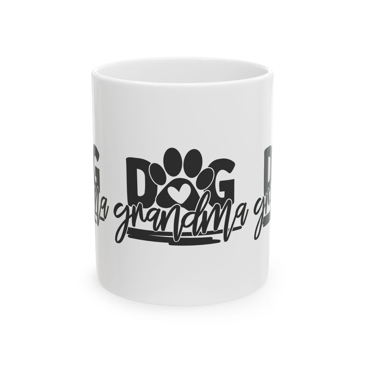 Dog Grandma Ceramic Mug — Cute Paw Print Coffee Cup for Pet Lovers 11oz    Item #7749347
