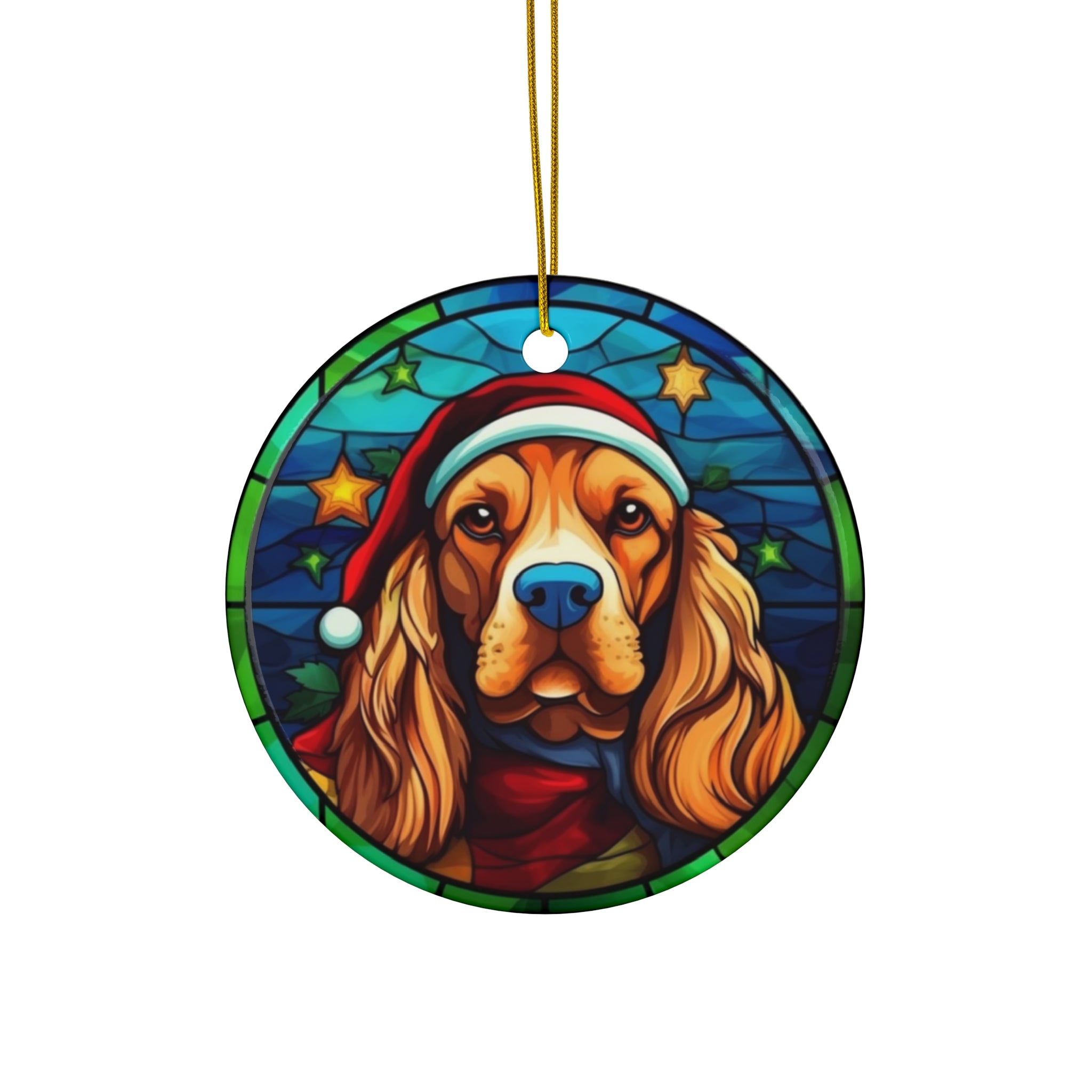 Dog Ceramic Disc Ornament             Item #987988