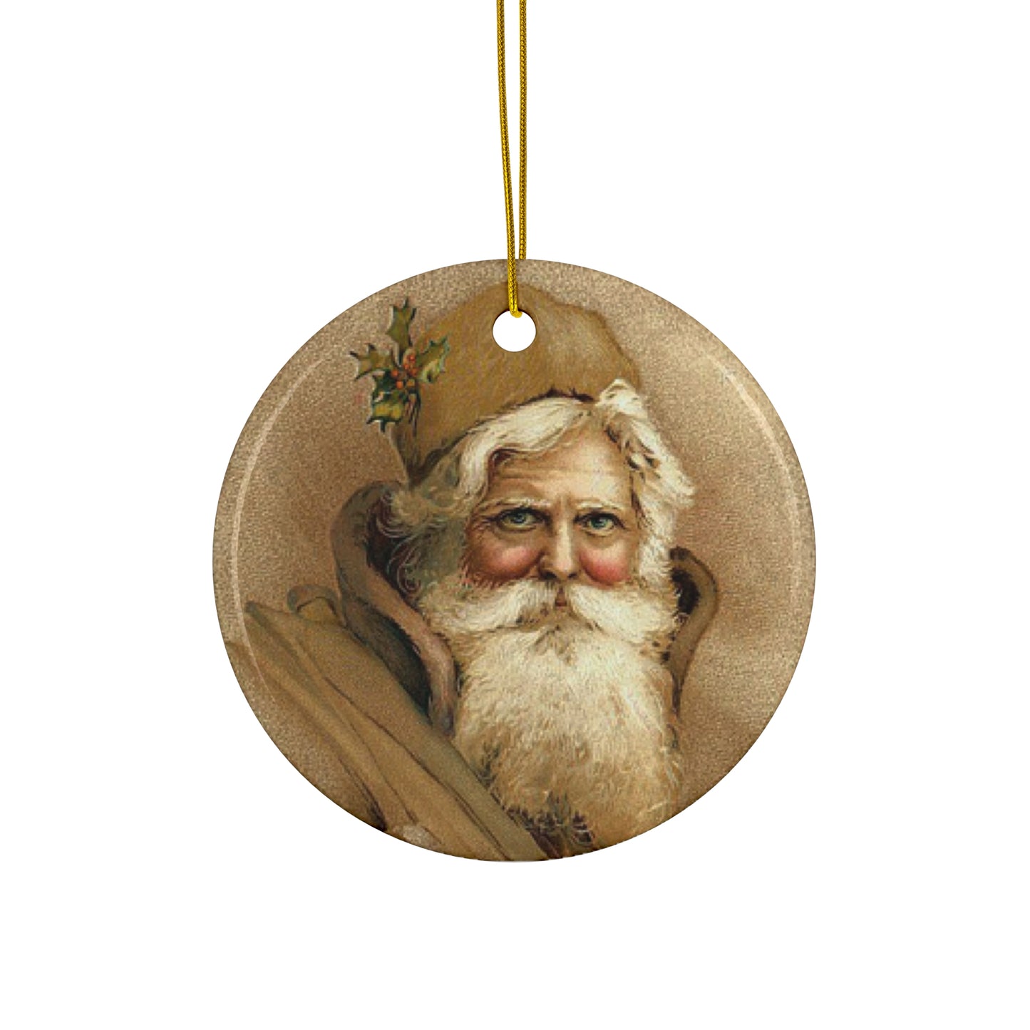 Santa Ceramic Disc Ornament       Item #8892271