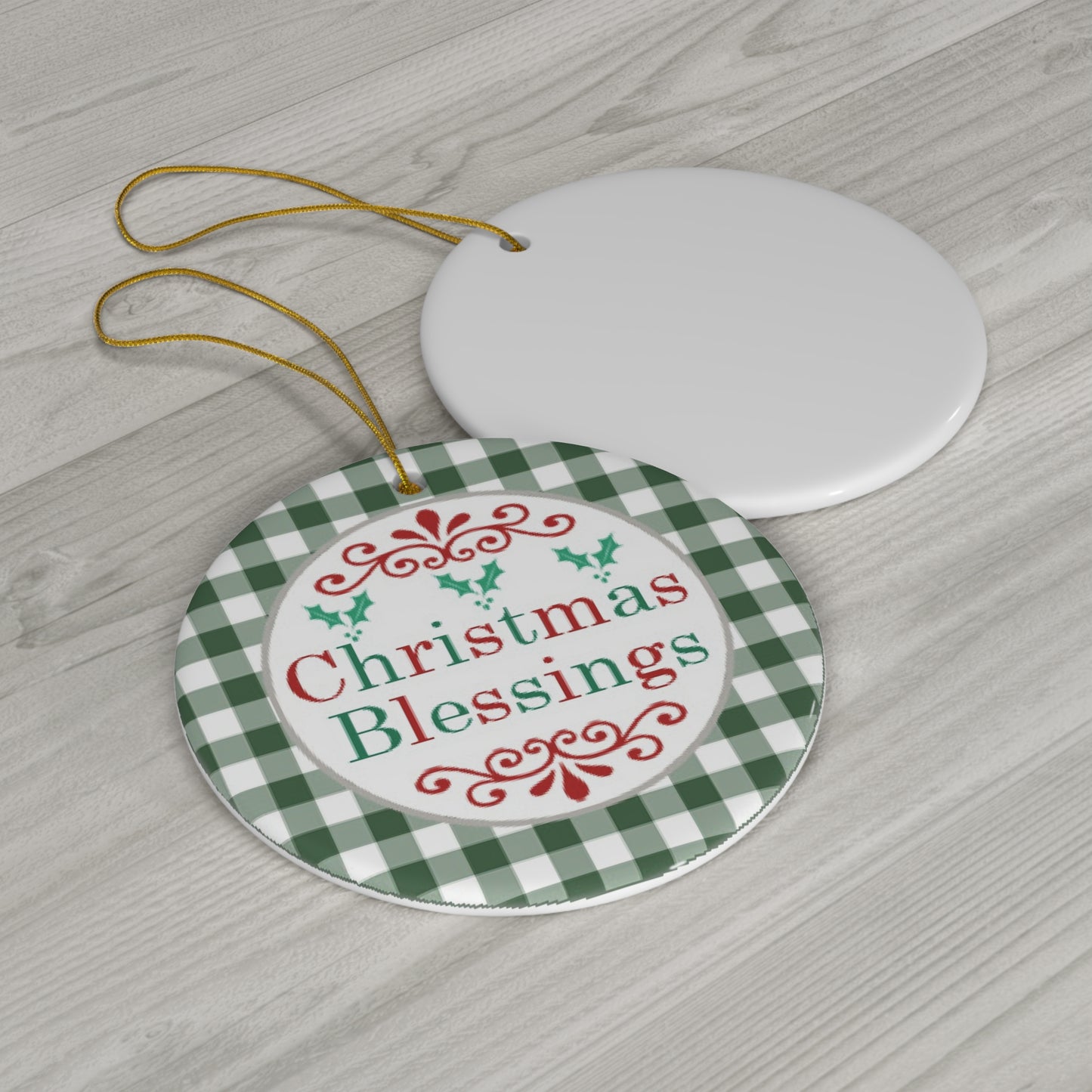 Christmas Blessings Ceramic Ornament     Item #8597138