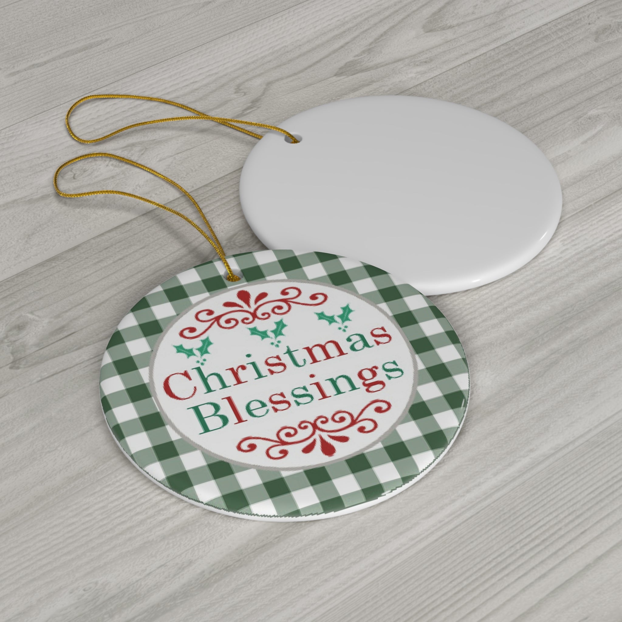 Christmas Blessings Ceramic Ornament     Item #8597138 - Buckshot's Bargain Barn