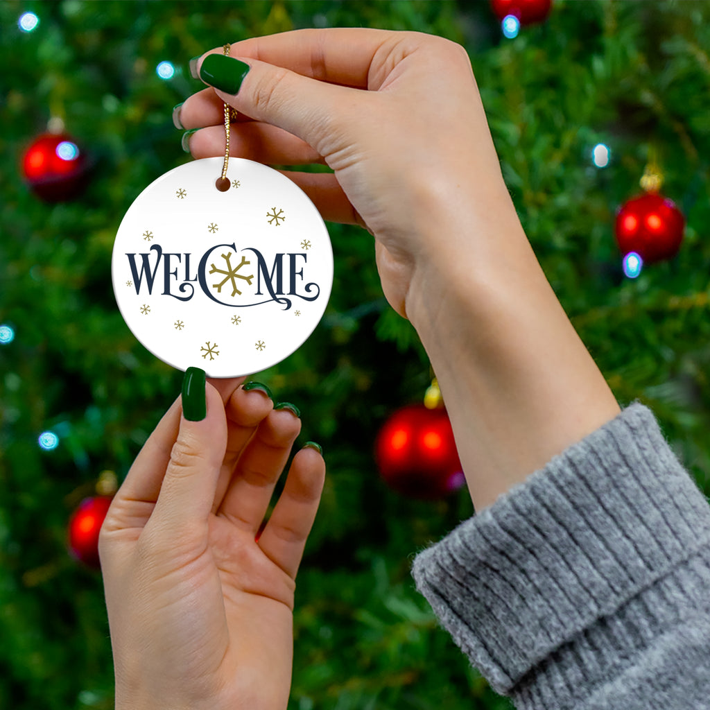 Welcome Ceramic Disc Ornament      Item #6039344