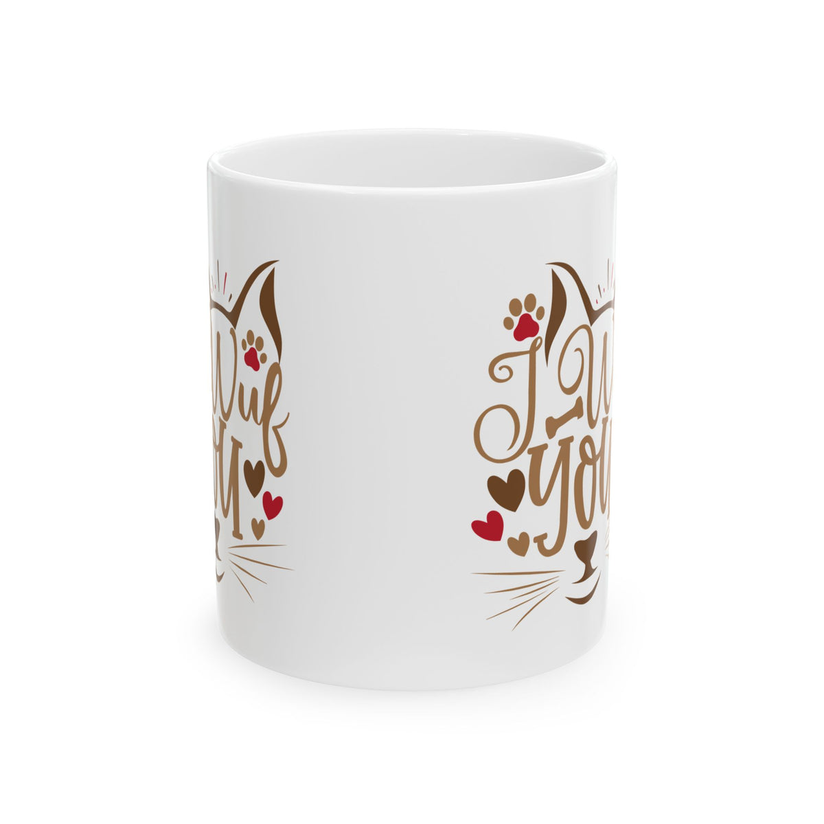 Mug — "I Woof You" Cute Dog Paw Love Ceramic Coffee Mug 11oz  Item #935039