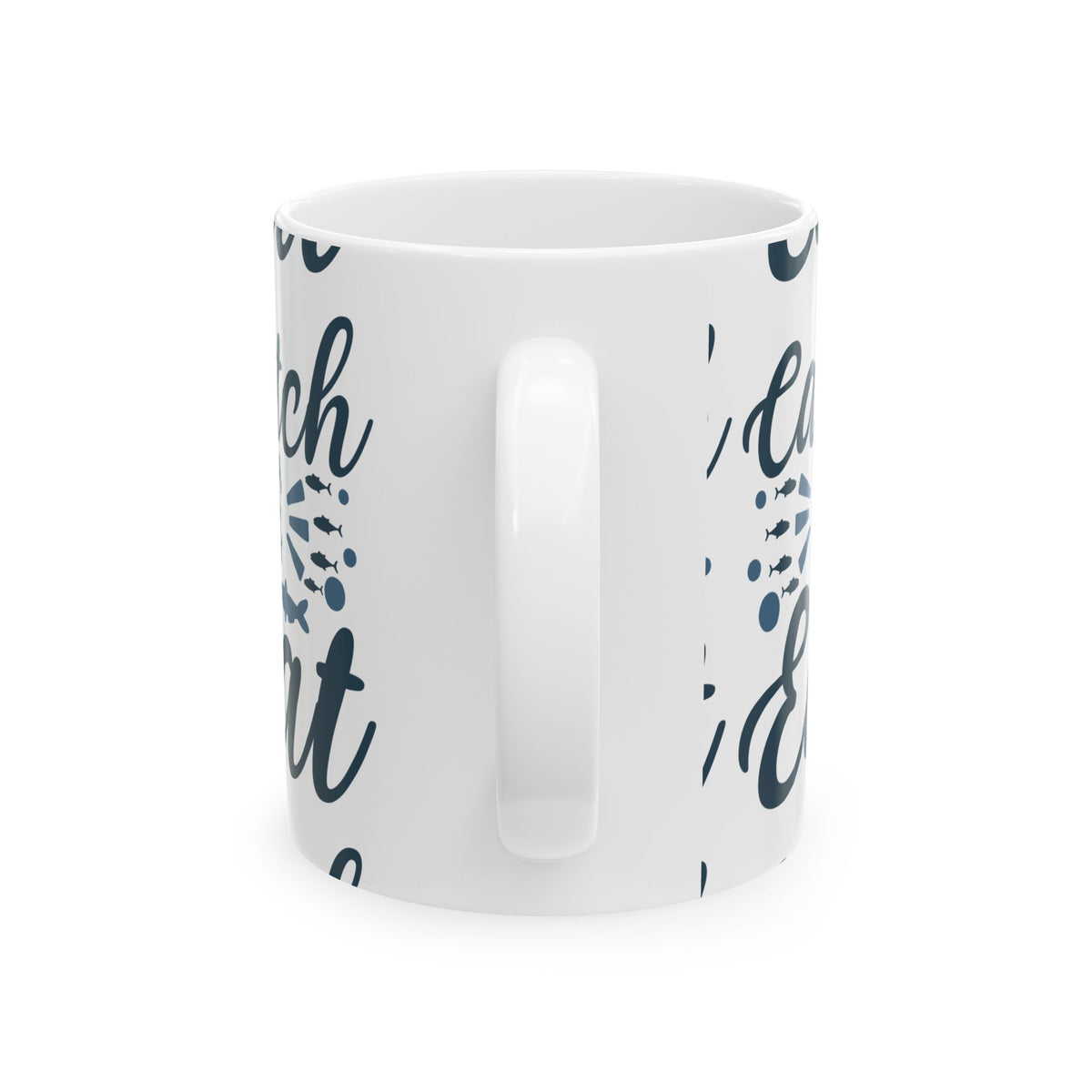 Catch & Eat Ceramic Mug — Fishing Coffee Cup 11oz  Item #221199