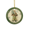 Santa Ceramic Disc Ornament           Item #669665