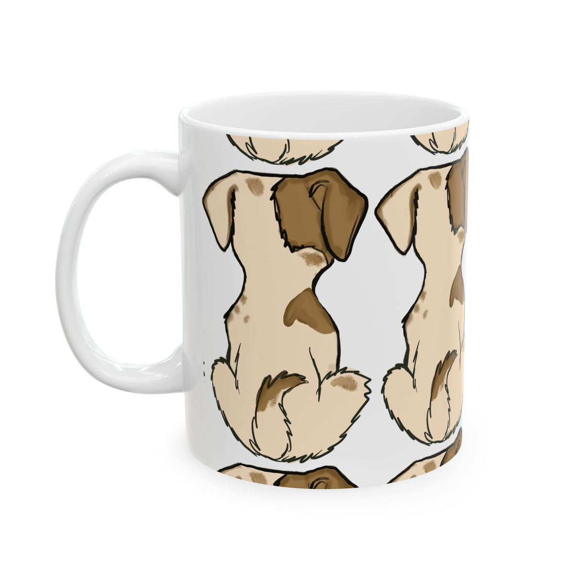 Cute Puppy Pattern Ceramic Mug – Dog Lover Coffee Cup 11oz   Item #389709