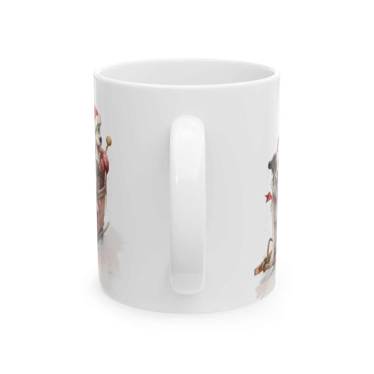 Christmas Dogs Ceramic Mug – Festive Santa Pups 11oz  Item #178823