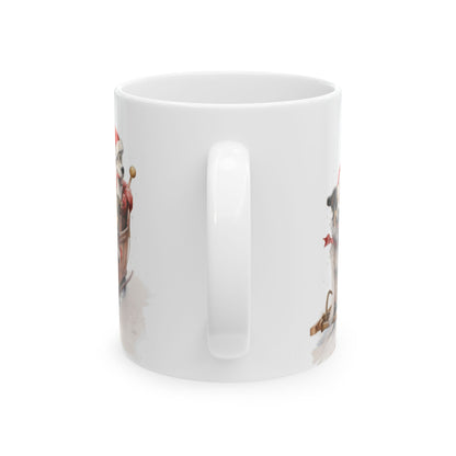 Christmas Dogs Ceramic Mug – Festive Santa Pups 11oz  Item #178823