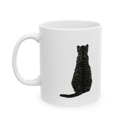 Black Cat Ceramic Mug – Cute Sitting Cat Coffee Cup 11oz   Item #610
