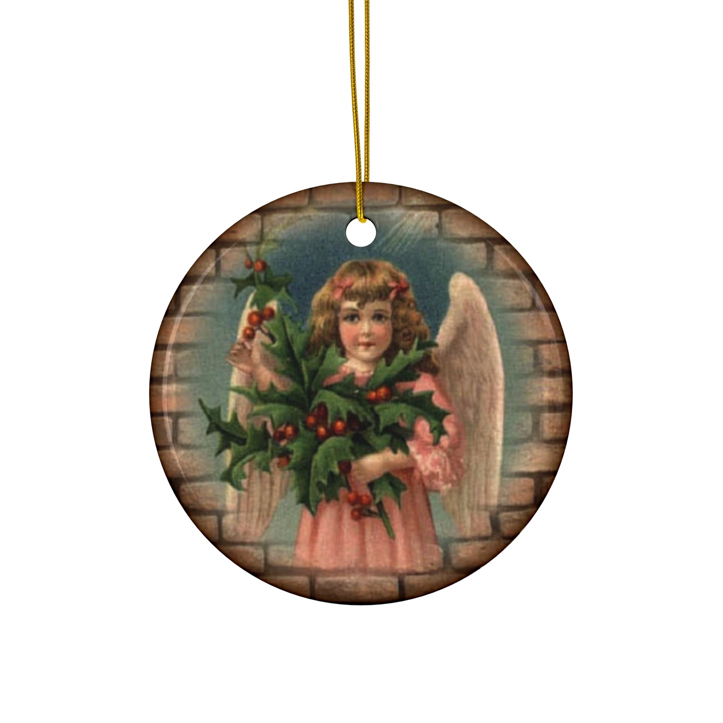 Angel Ceramic Disc Ornament        Item #7932824