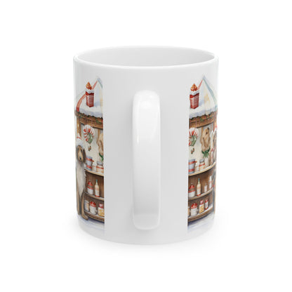 Christmas Dog Treat Stand Ceramic Mug 11oz   Item #259191