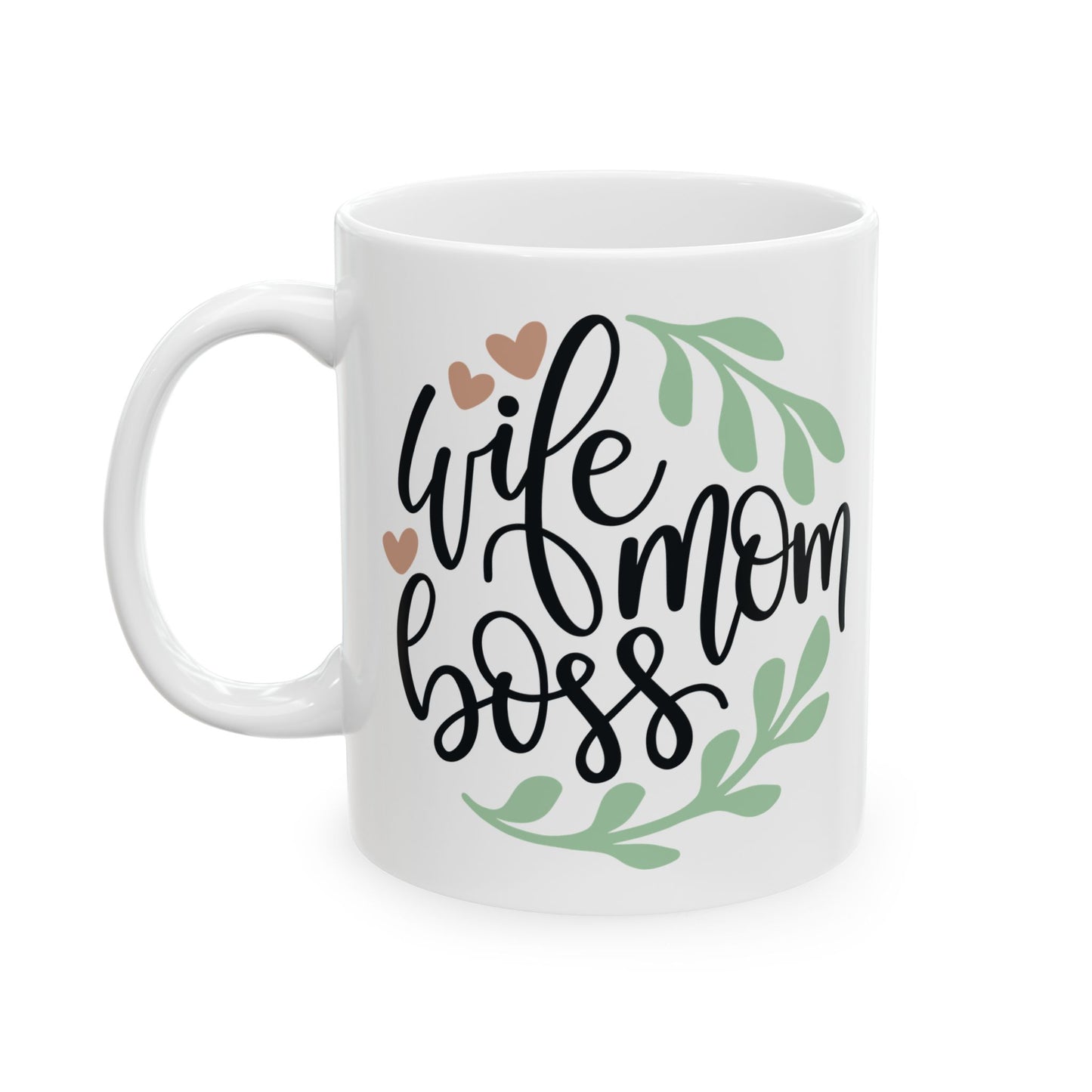 Mom Life Ceramic Mug – "Girl Mom" Floral Coffee Cup 11oz   Item #329683