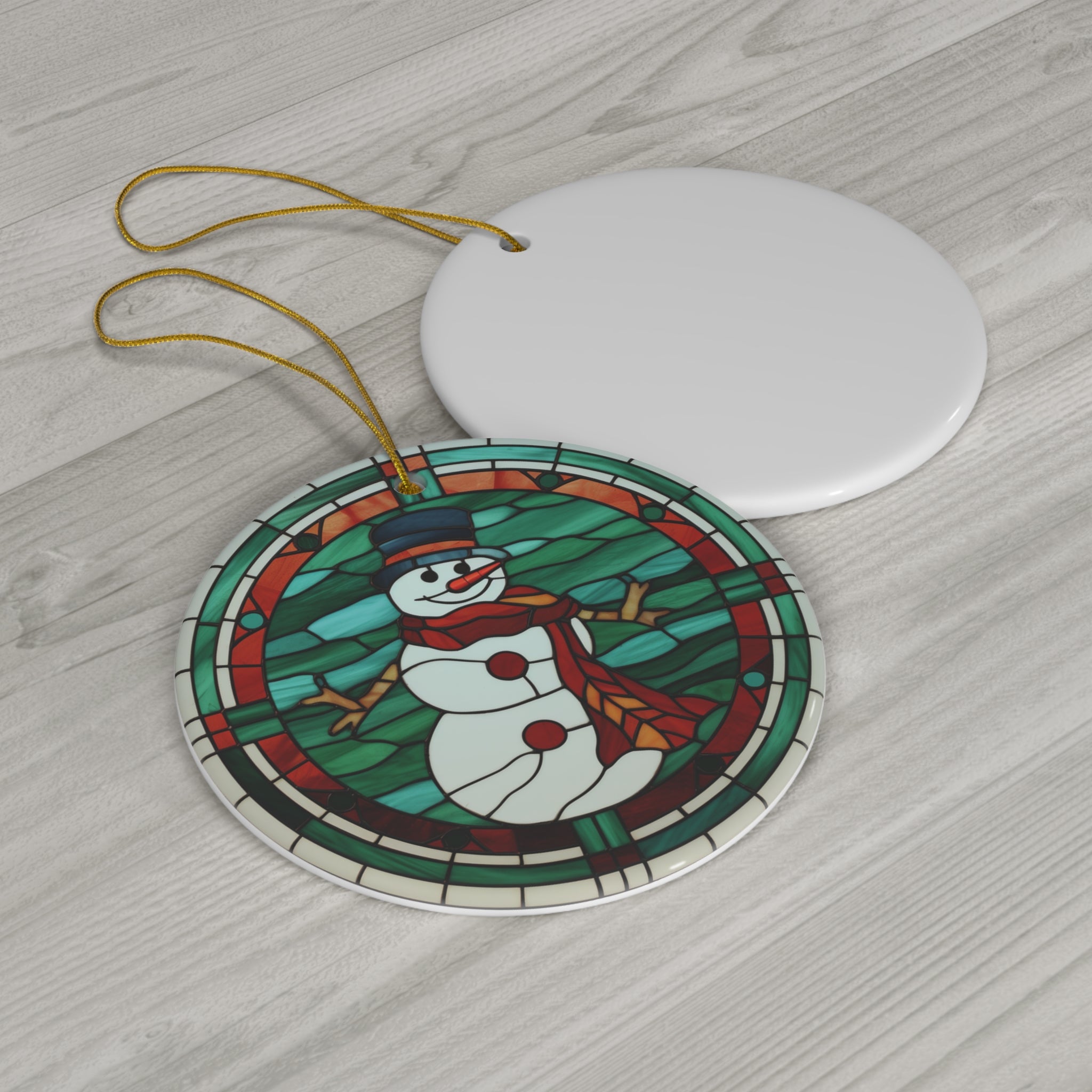 Snowman Ceramic Ornament        Item #1711798 - Buckshot's Bargain Barn