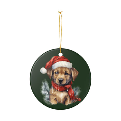 Christmas Puppy Ceramic Ornament   Item #162761