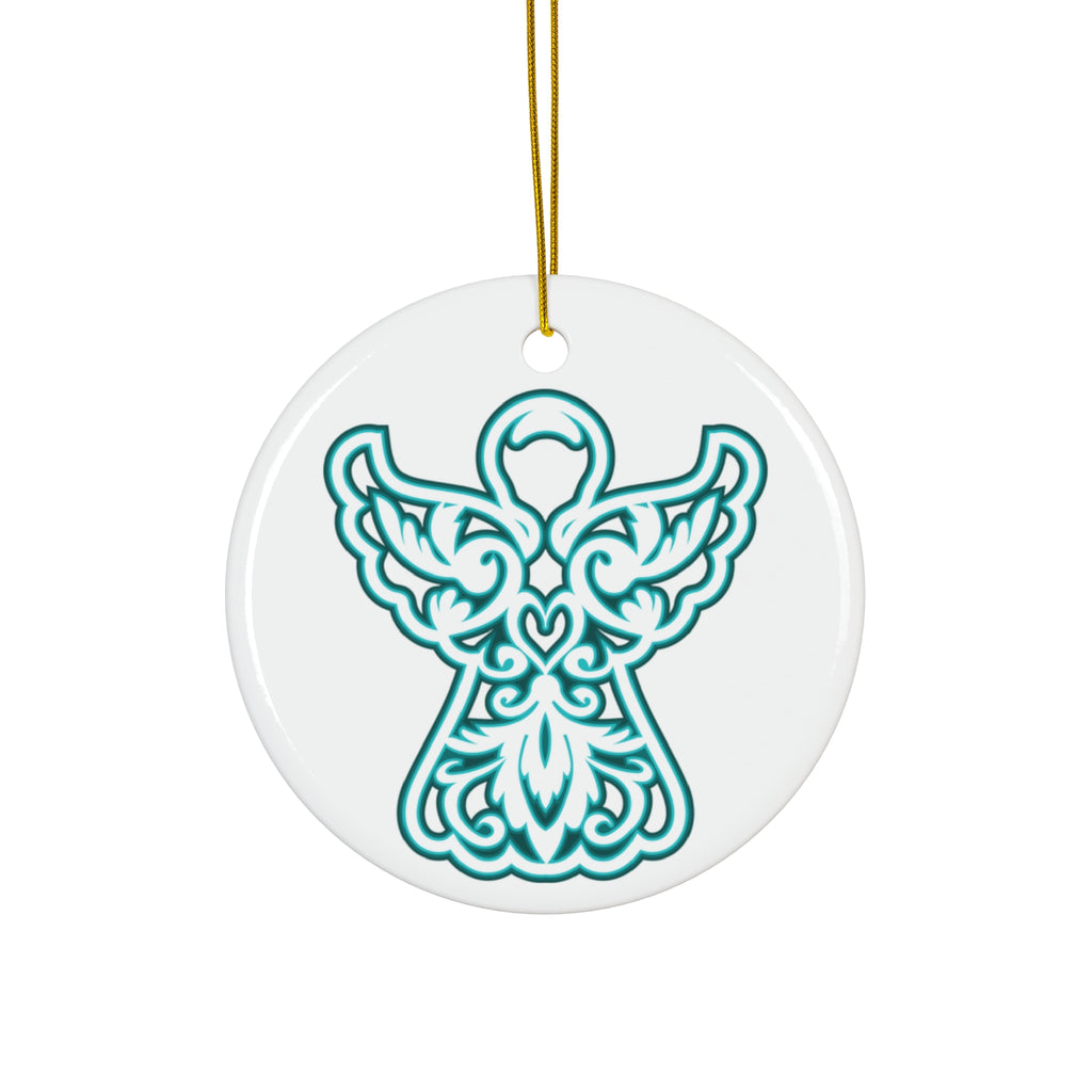 Angel Ceramic Disc Ornament      Item #5450507
