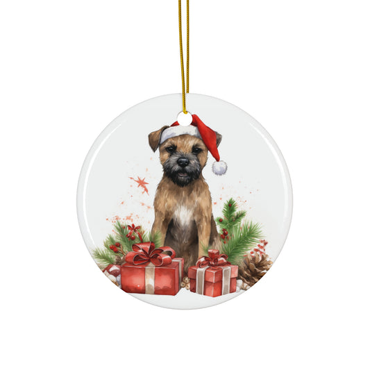 Ceramic Ornament - Border Terrier Christmas     Item #2668516