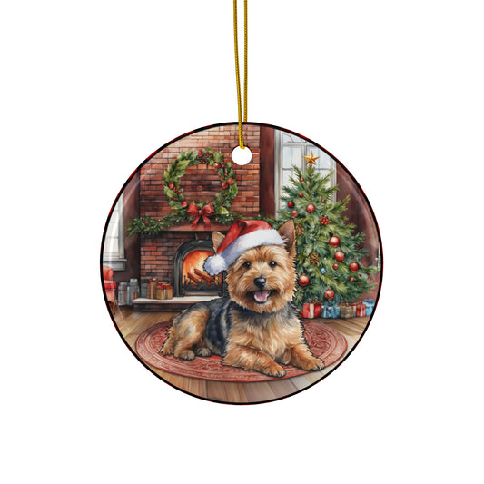 Ceramic Ornament - Norwich Terrier Christmas Dog       Item #842327