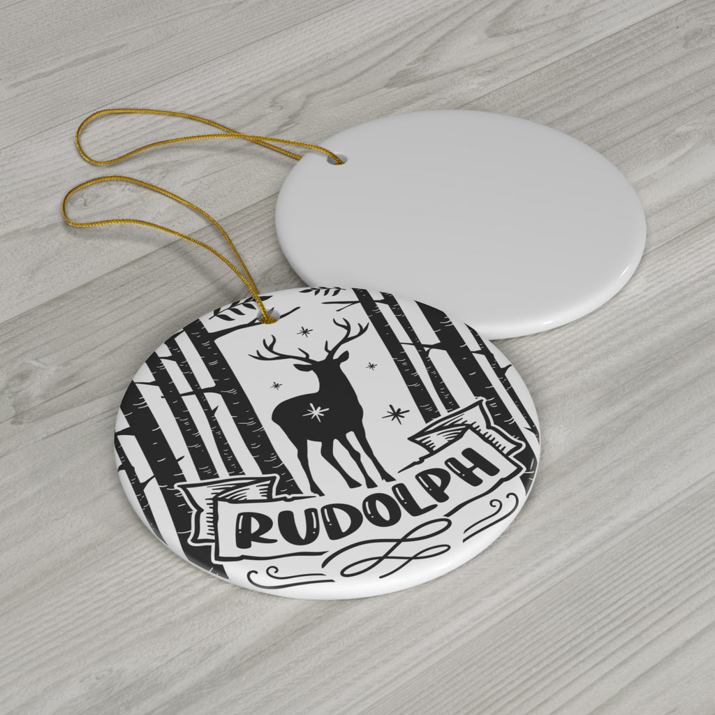 Rudolph Ceramic Disc Ornament         Item #8797689