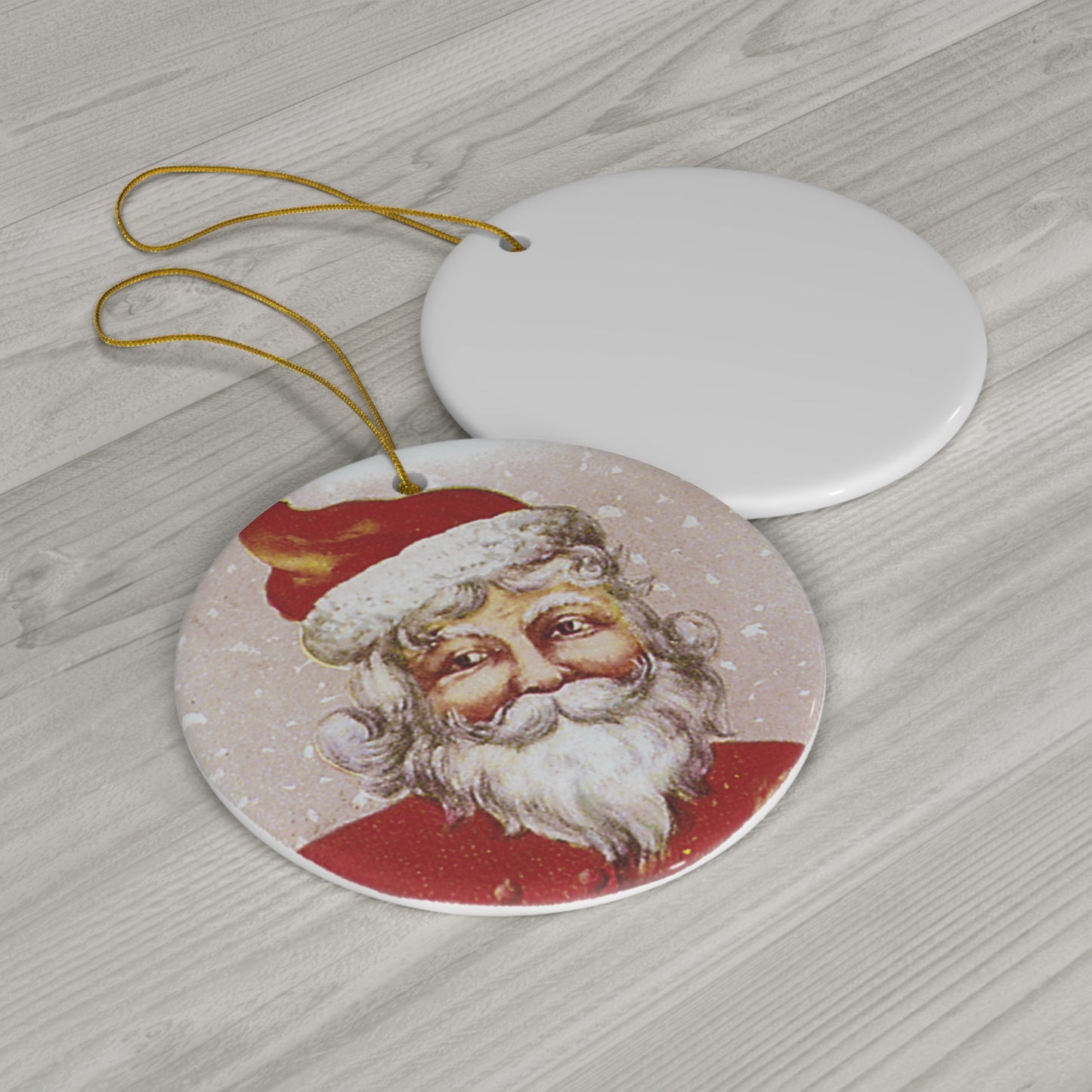 Santa Ceramic Disc Ornament       Item #7898129