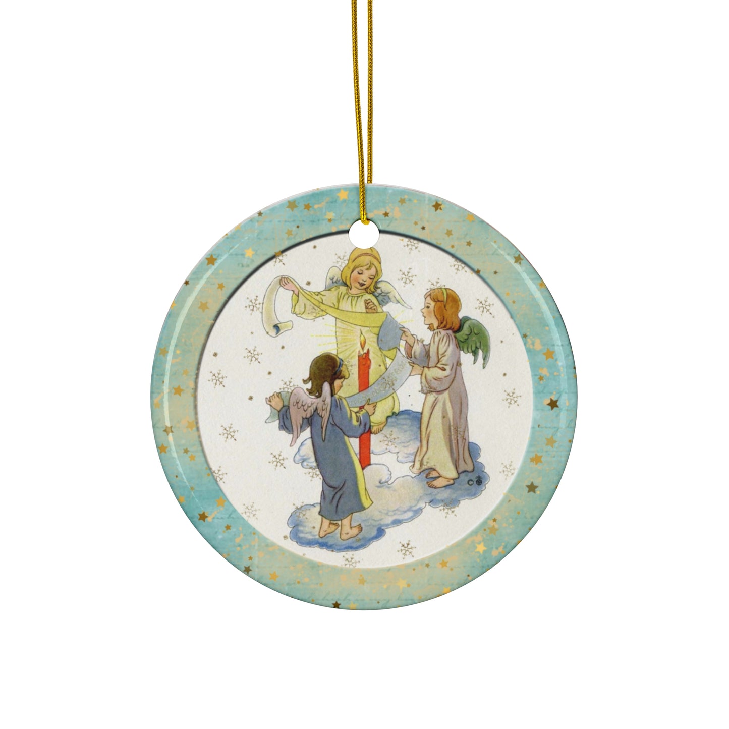 Christmas Kids Ceramic Disc Ornament         Item #8119328