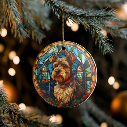 Airedale Terrier Dog Christmas Ceramic Ornament Item #658247