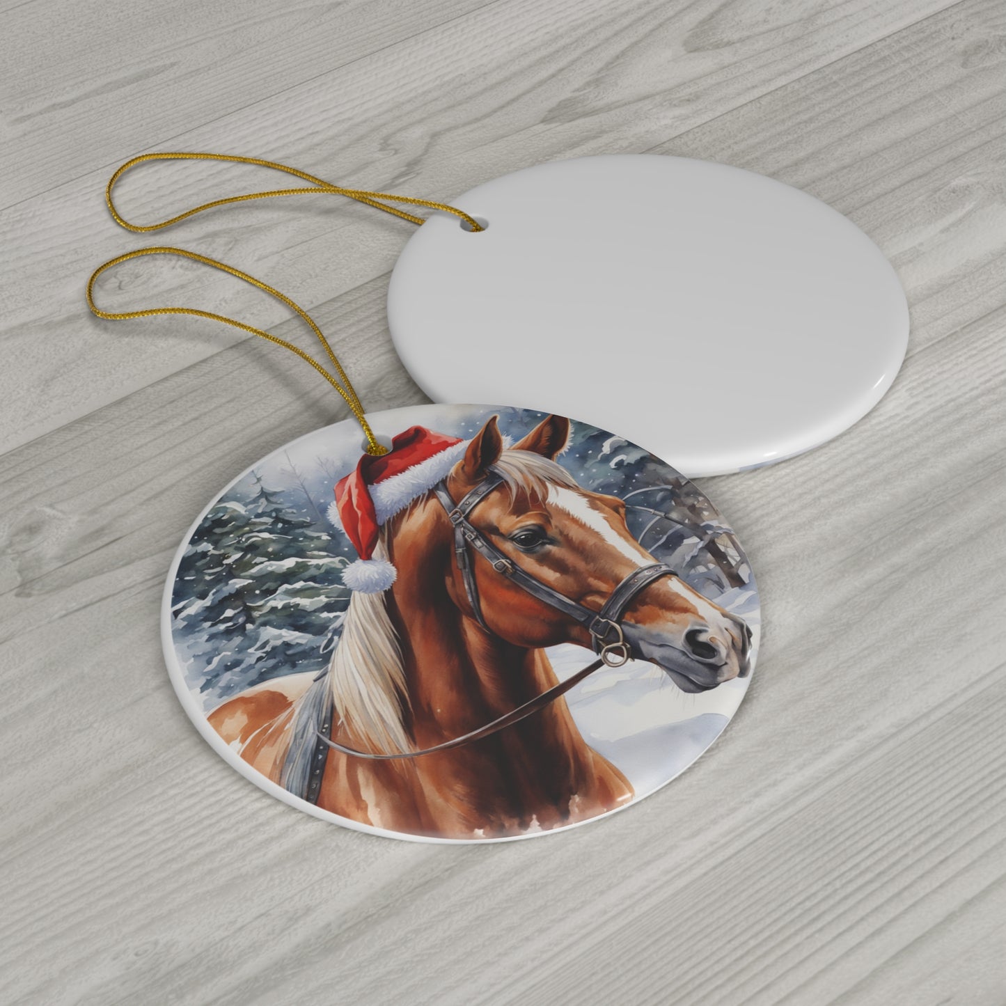 Ceramic Ornament - Horse Christmas      Item #3327561