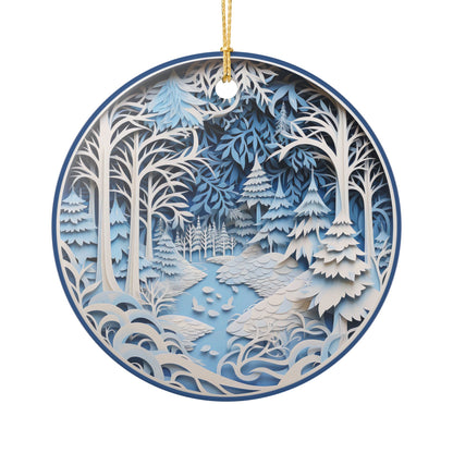 Winter Forest Ceramic Ornament   Item #103973