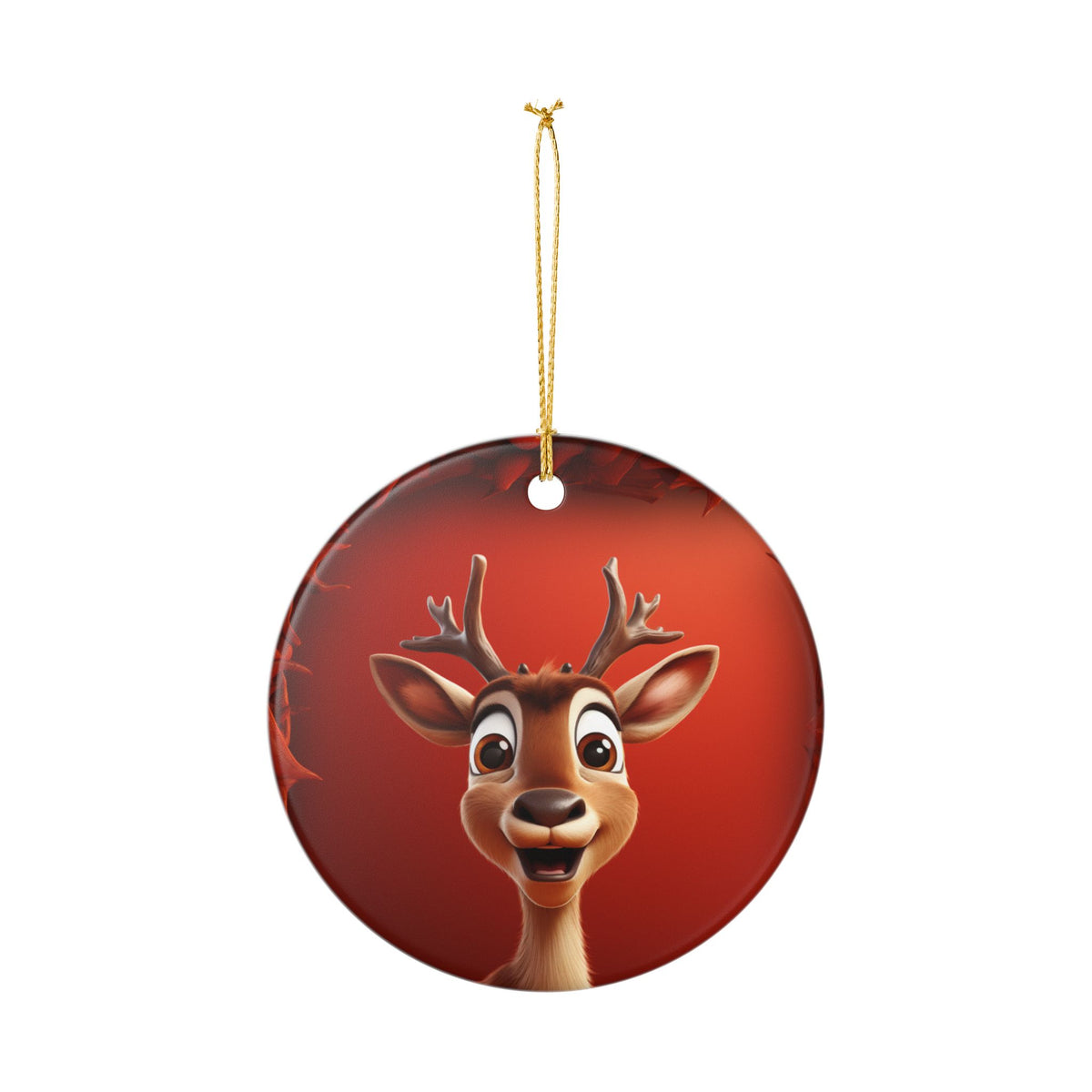Cheerful Reindeer Christmas Ornament   Item #523417