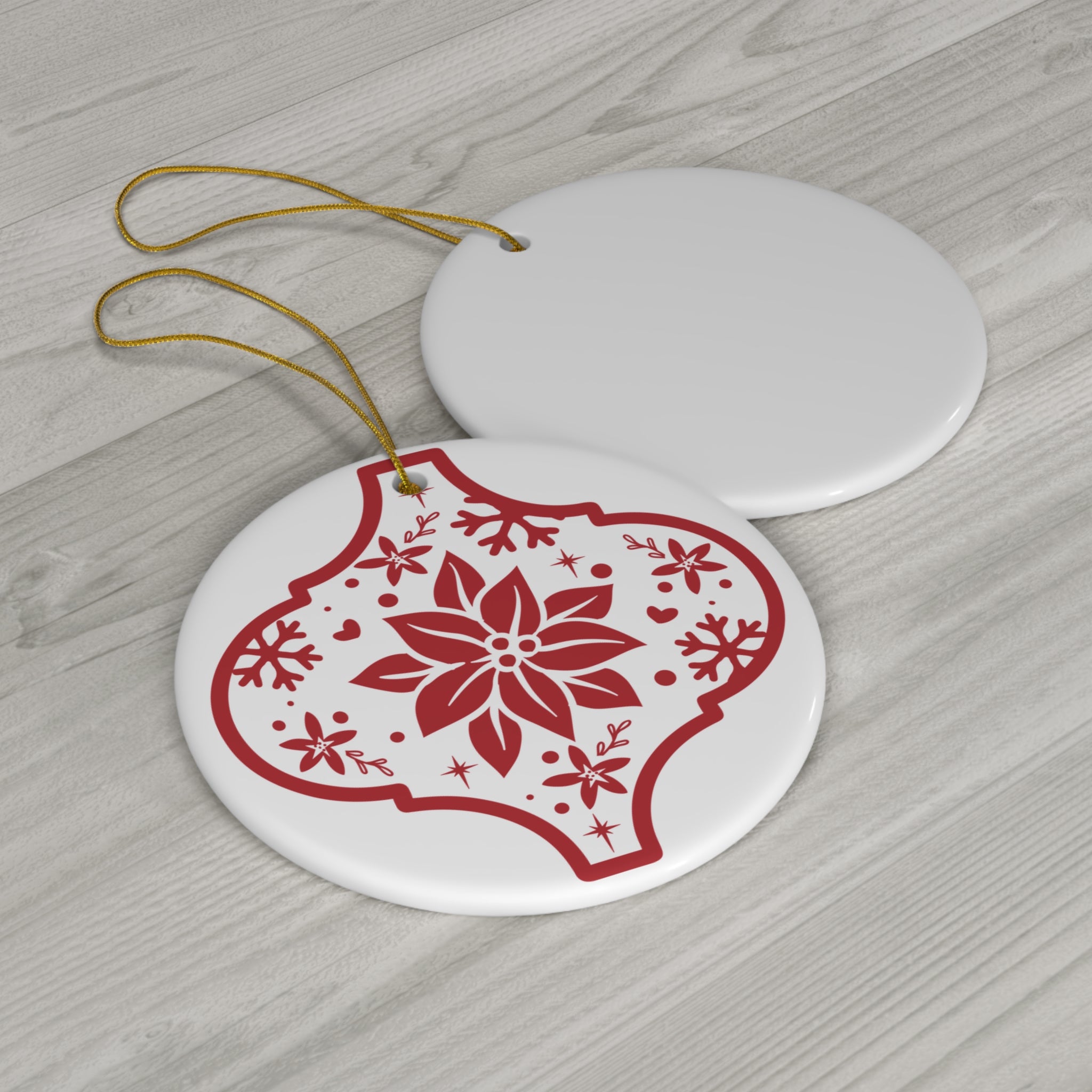 Flower Ceramic Disc Ornament          Item #2848376