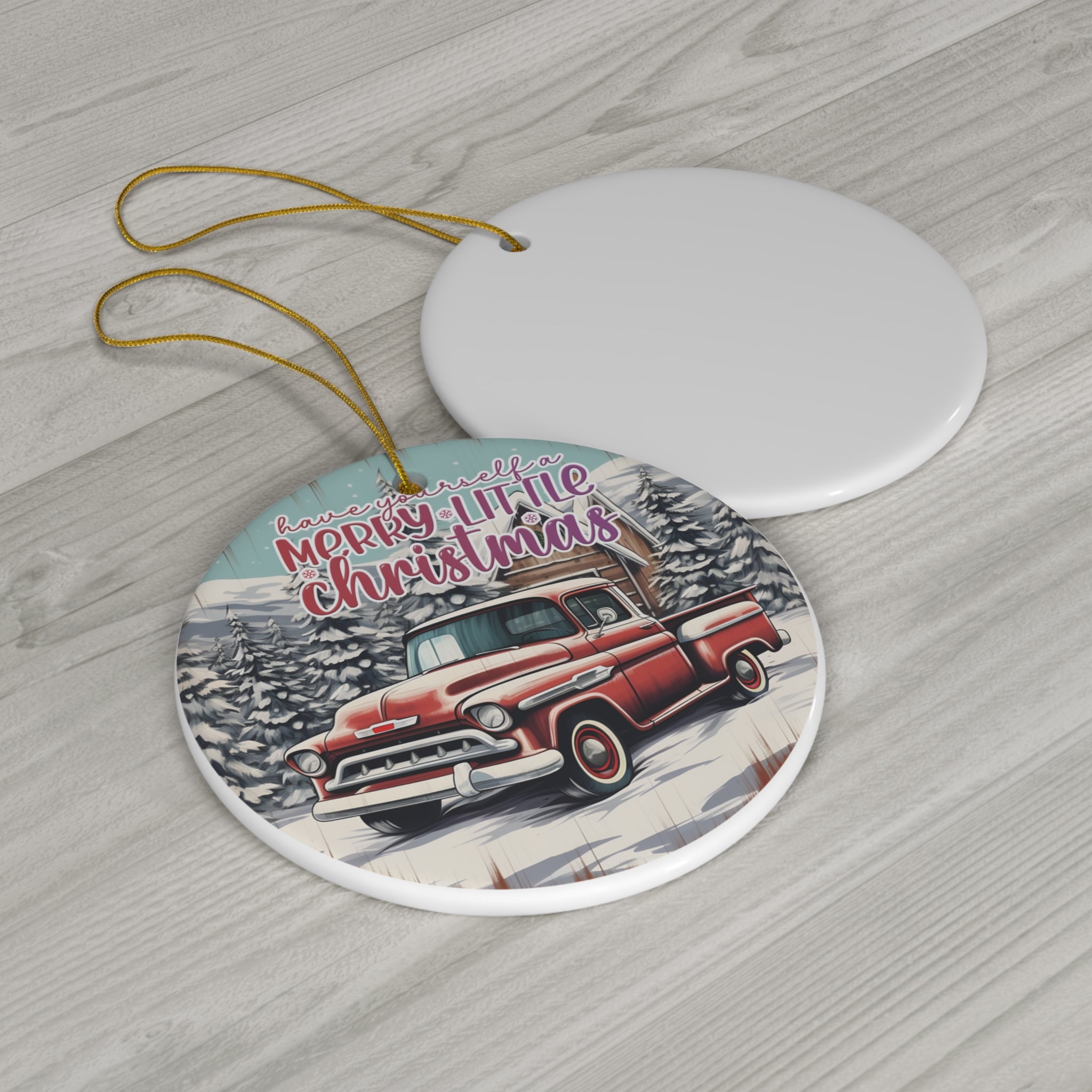 Red Truck Ceramic Ornament          Item #1941054 - Buckshot's Bargain Barn