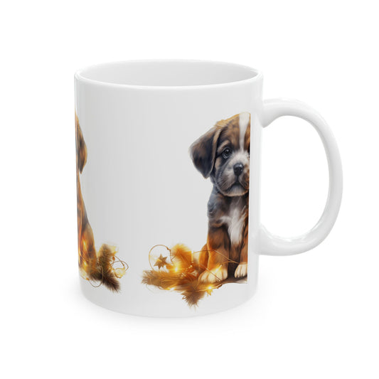 Cute Puppy Ceramic Mug – Adorable Brown Puppy Coffee Cup 11oz  Item #885054