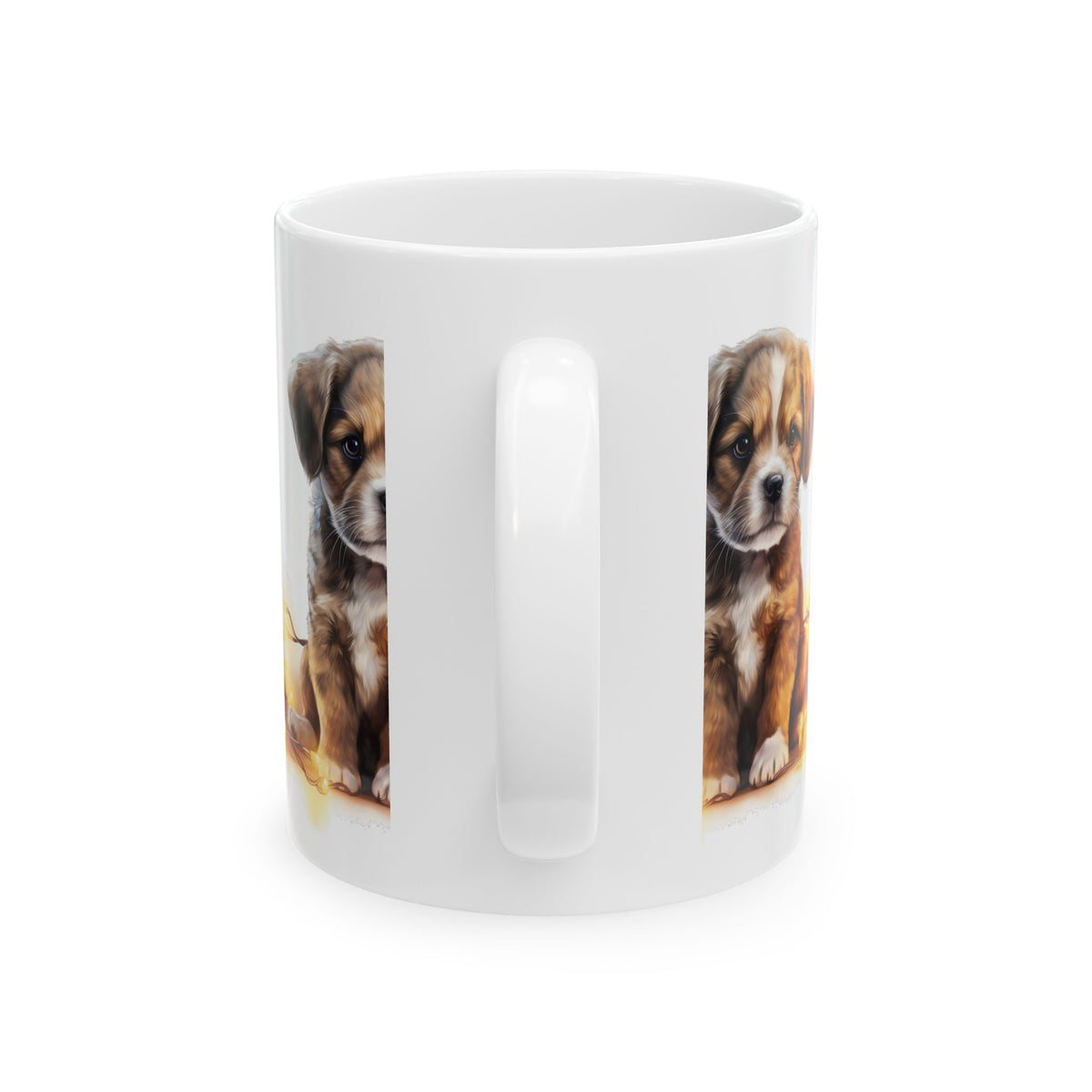 Cute Puppy Ceramic Mug — Adorable Brown Puppy Coffee Cup 11oz   Item #566104