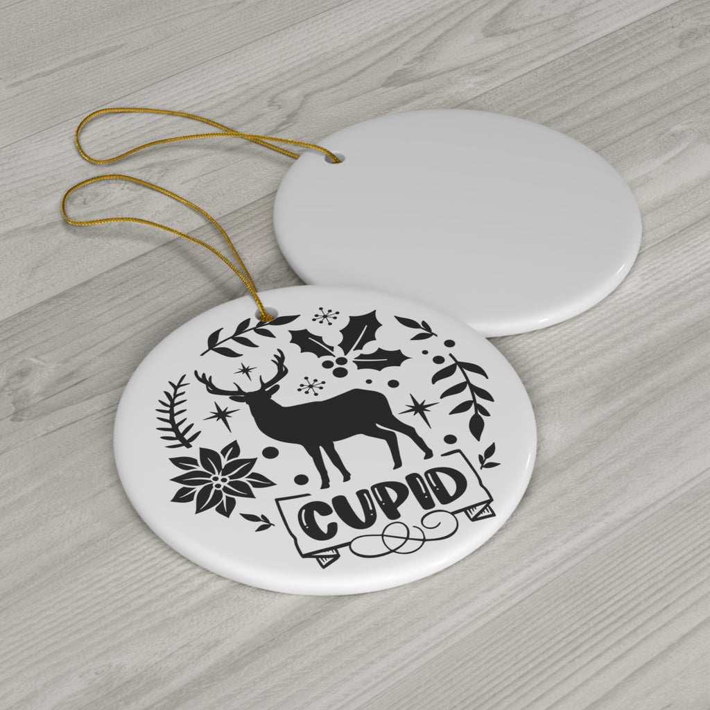 Cupid Ceramic Disc Ornament          Item #3036935