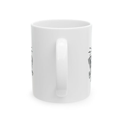 Ceramic Mug — "Life Is Better With A Cat" Black Typography Cat Lover Coffee Mug 11oz   Item #916273