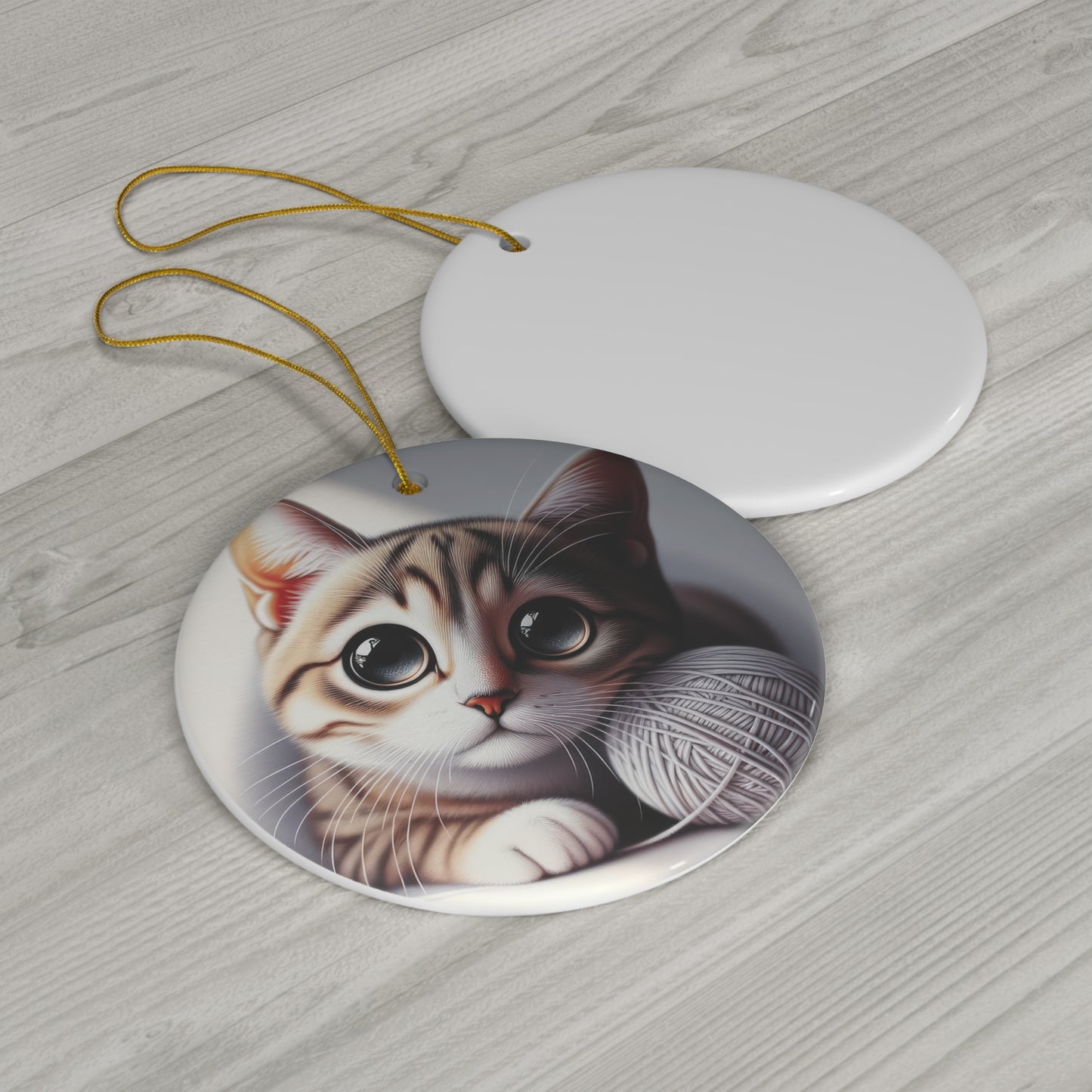 CAT CERAMIC ORNAMENT             Item #2456363