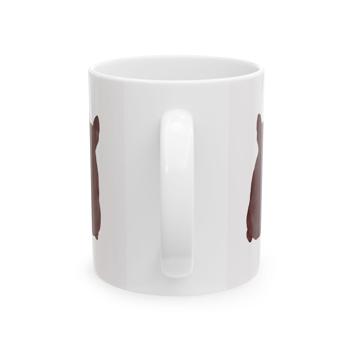 Dog Silhouette Mug – Back View Ceramic Coffee Cup 11oz    Item #7096