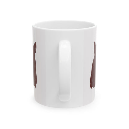 Dog Silhouette Mug – Back View Ceramic Coffee Cup 11oz    Item #7096