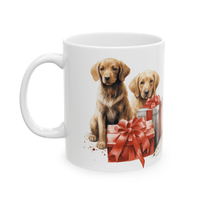Festive Dogs Christmas Mug with Presents 11oz  Item #751011