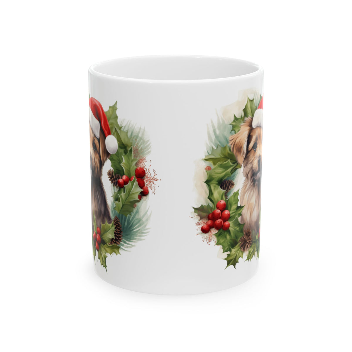 Christmas Puppy In Wreath Holiday Mug 11oz  Item #51444