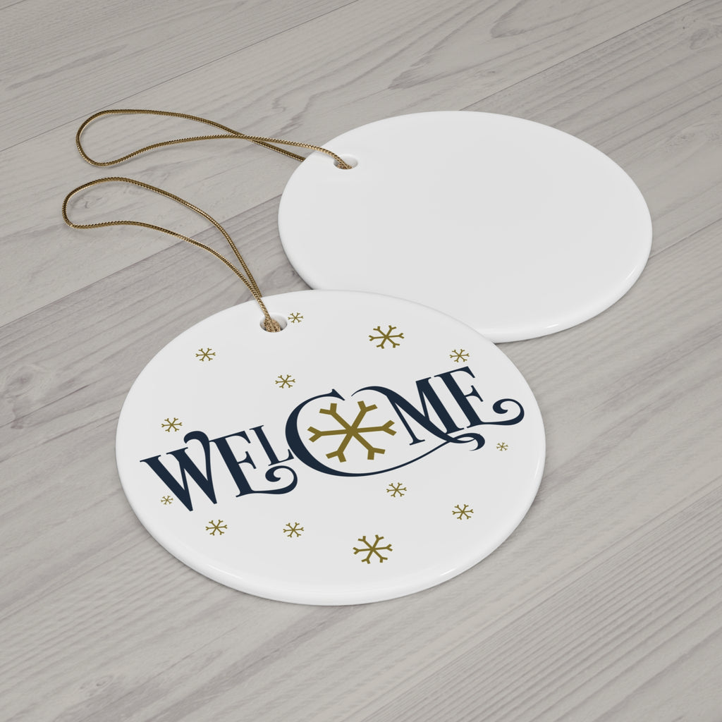 Welcome Ceramic Disc Ornament      Item #6039344