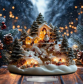 Enchanted Christmas Village Figurine By Santa's Creations