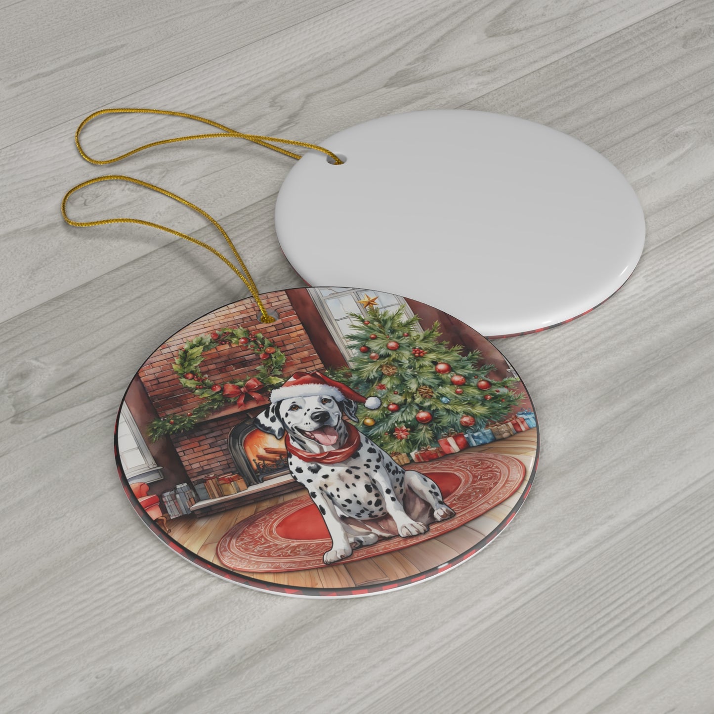 Ceramic Ornament - Dalmatian Christmas Dog       Item #7872507