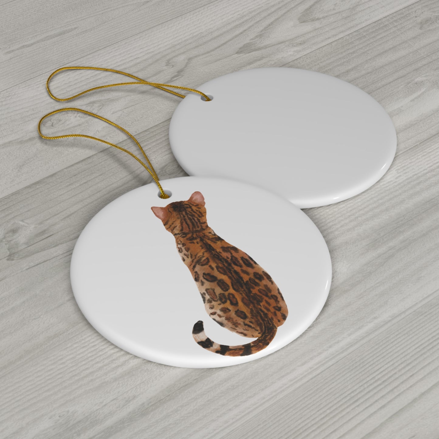 Cat Ceramic Disc Ornament            Item #5812312