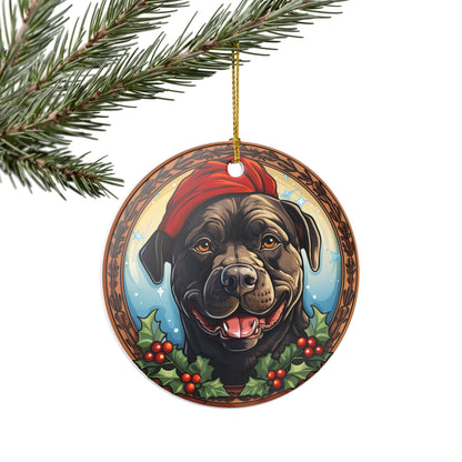 Cane Corso Dog Christmas Ceramic Ornament Item #68624