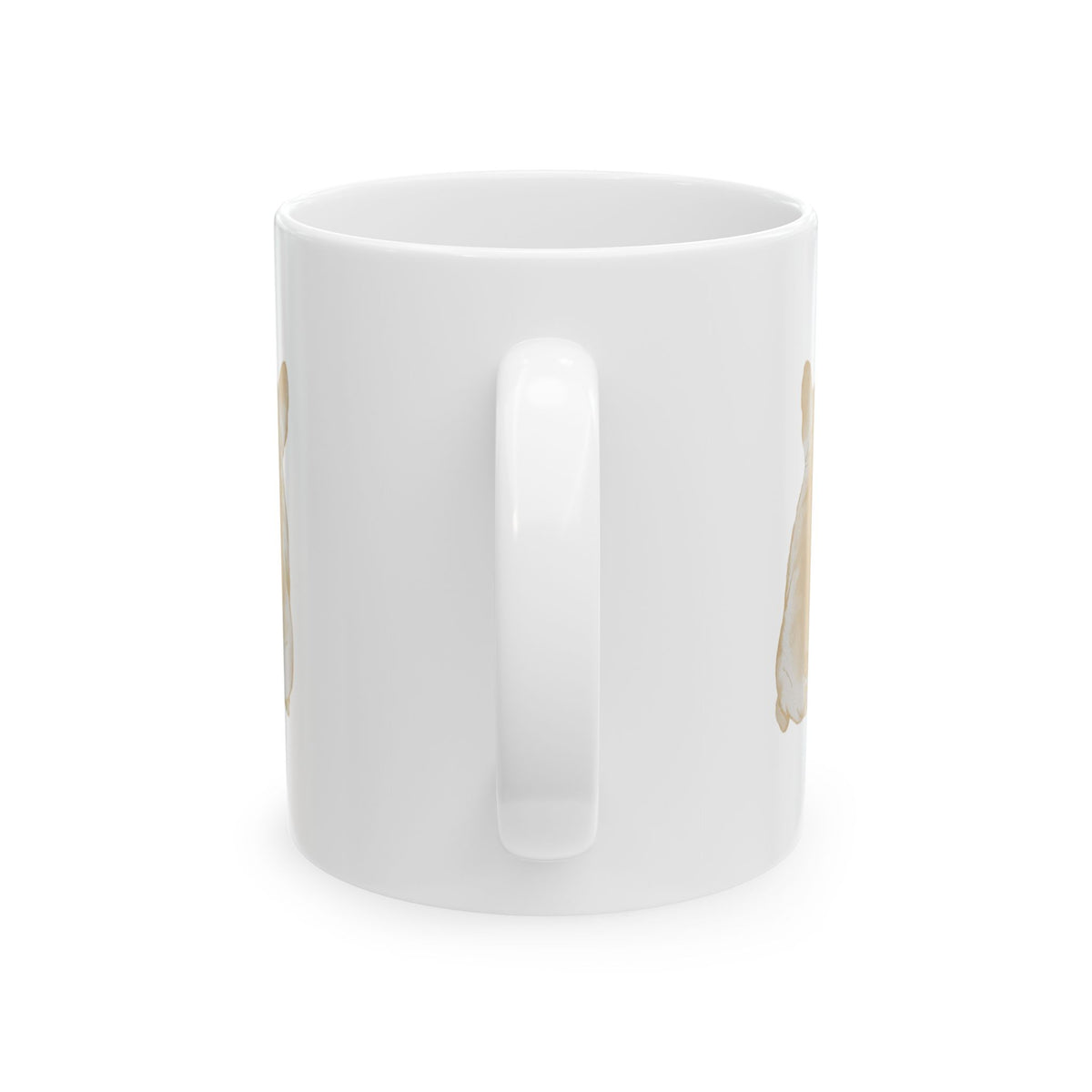 Dog Silhouette Mug – Back View Ceramic Coffee Cup 11oz    Item #50432