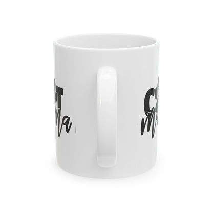 Cat Mama Ceramic Mug — Paw Print Coffee Cup 11oz   Item #530299